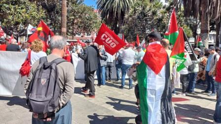 Sindicalistas y movimiento solidario con el pueblo saharaui marchan en Canarias por el día internacional de los trabajadores Día Internacional de los Trabajadores