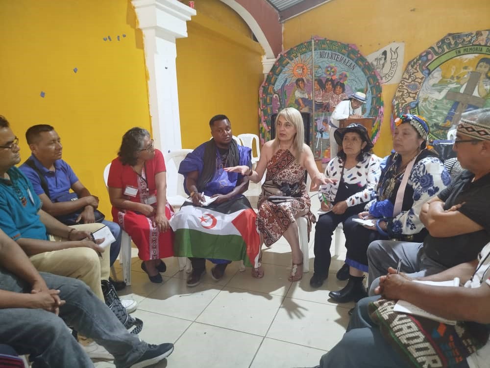 representante_saharaui_j_participa_en_el_segundo_dia_de_trabajo_de_la_ii_asamblea_mundial_de_naciones_originarias. II Asamblea Mundial