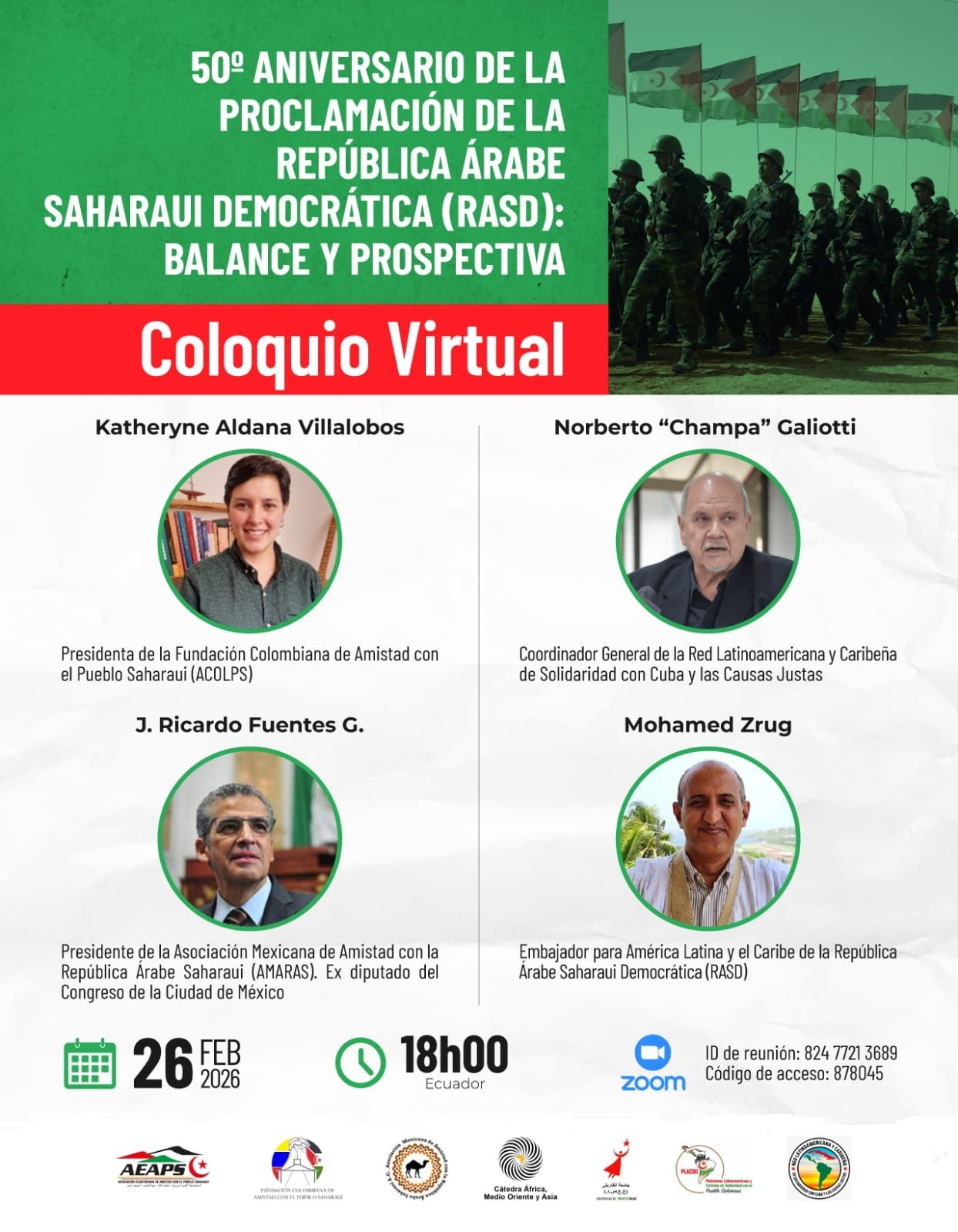 Latinoamérica conmemora 50º aniversario de la proclamación de la RASD con una intensa agenda académica, política y cultural