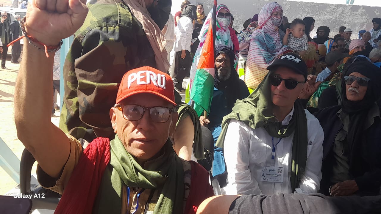 El doctor Leonel Falcón del Comité amistad RASD  en 50 aniversario de la  RASD