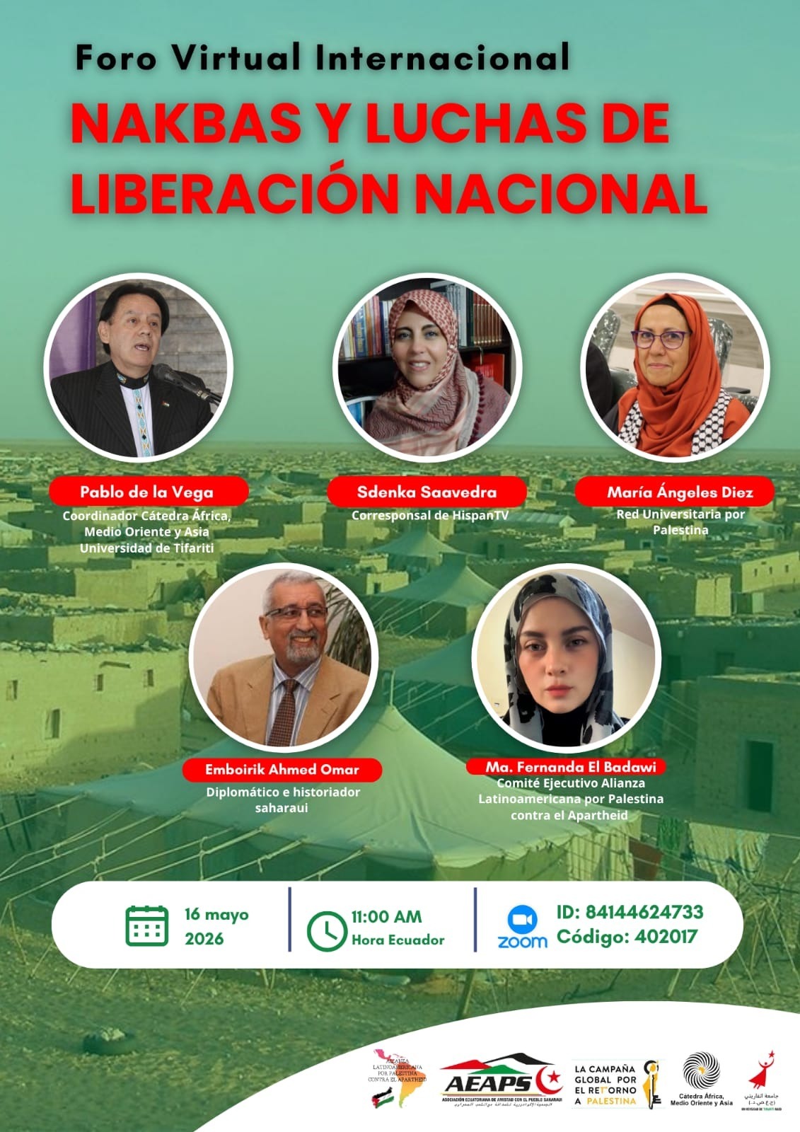 Foro Virtual Internacional con académicos admite que la Marcha Verde condujo a una Nakba saharaui