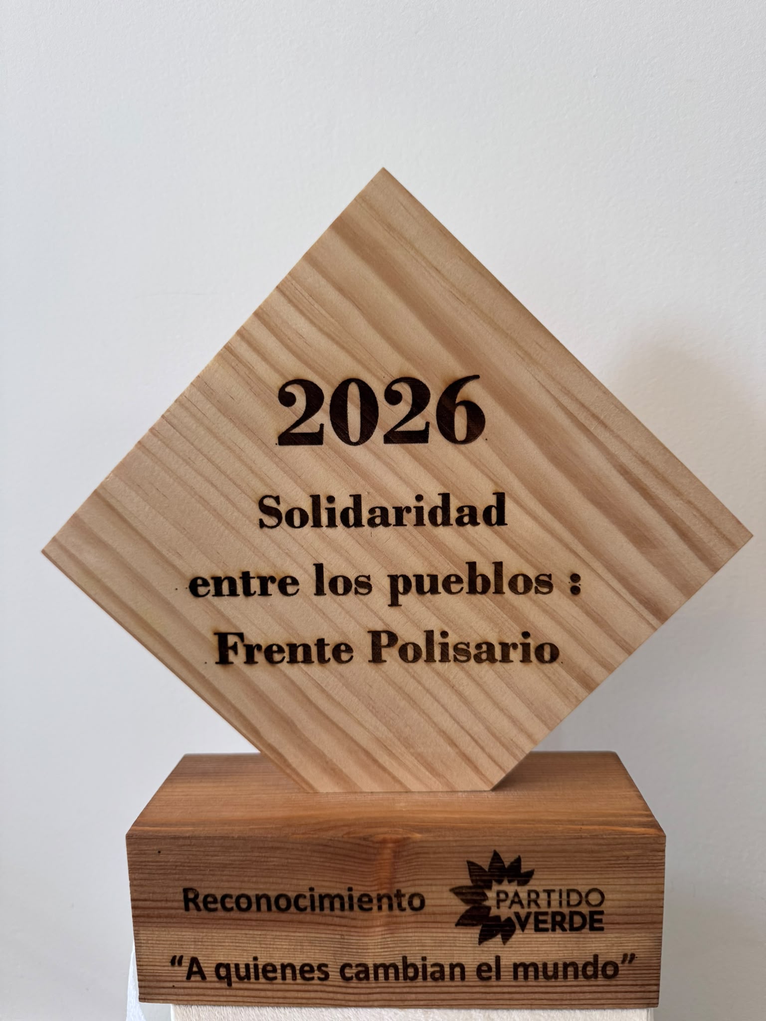 Partido Verde otorga al Frente Polisario el reconocimiento “A quienes cambian el mundo” en el acto central de su XV aniversario