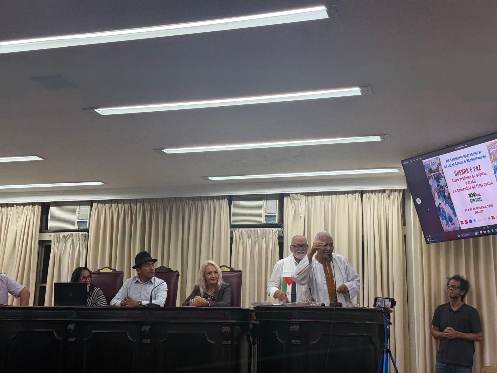 Frente POLISARIO presente en XIX Seminario Internacional de las Luchas contra el Neoliberalismo Frente POLISARIO presente en XIX Seminario Internacional de las Luchas contra el Neoliberalismo