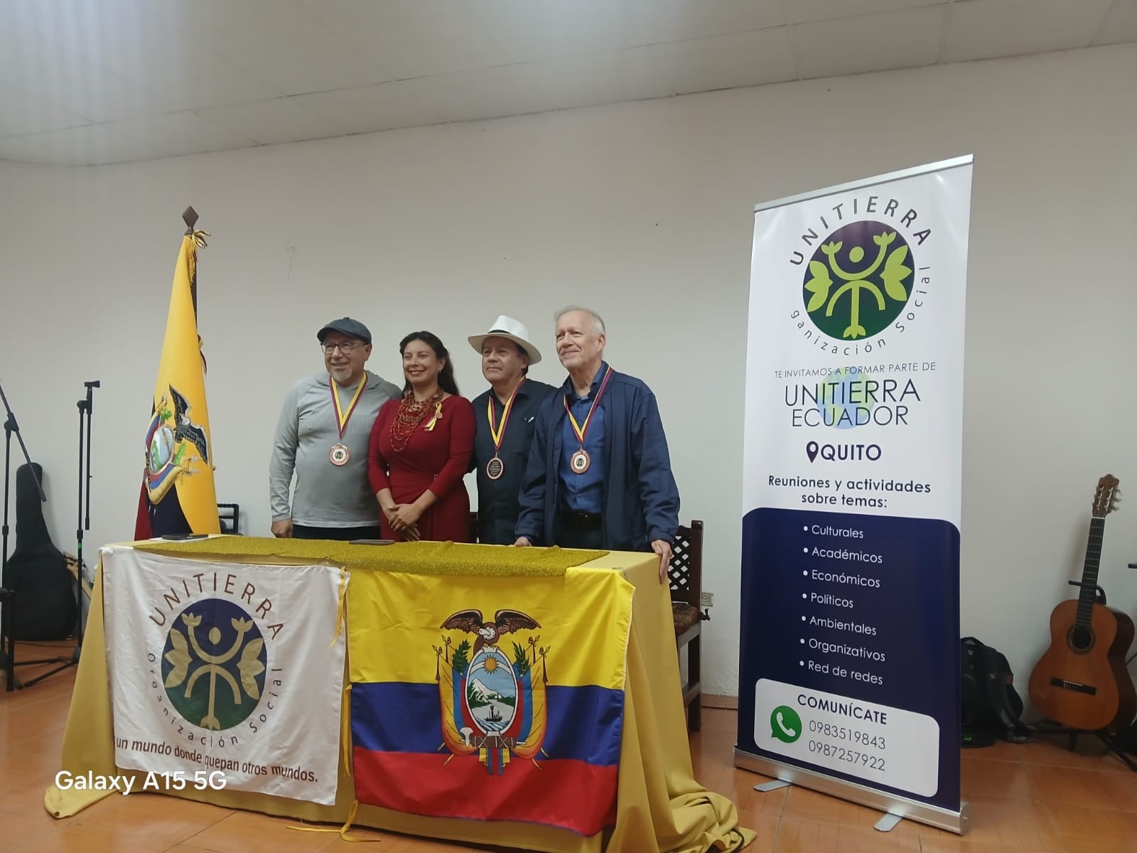 (Orlando Pérez, Verónica Naranjo, Pablo de la Vega y Hernán Reyes)