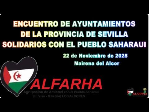 Preview image for the video "Encuentro de Ayuntamientos de la provincia de Sevilla solidarios con el Pueblo saharaui 22 Nov 25".