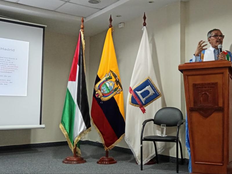 Ministro de Educación de la RASD, Jatri Aduh, disertó en la Academia Diplomática “Galo Plaza Lasso” del Ecuador